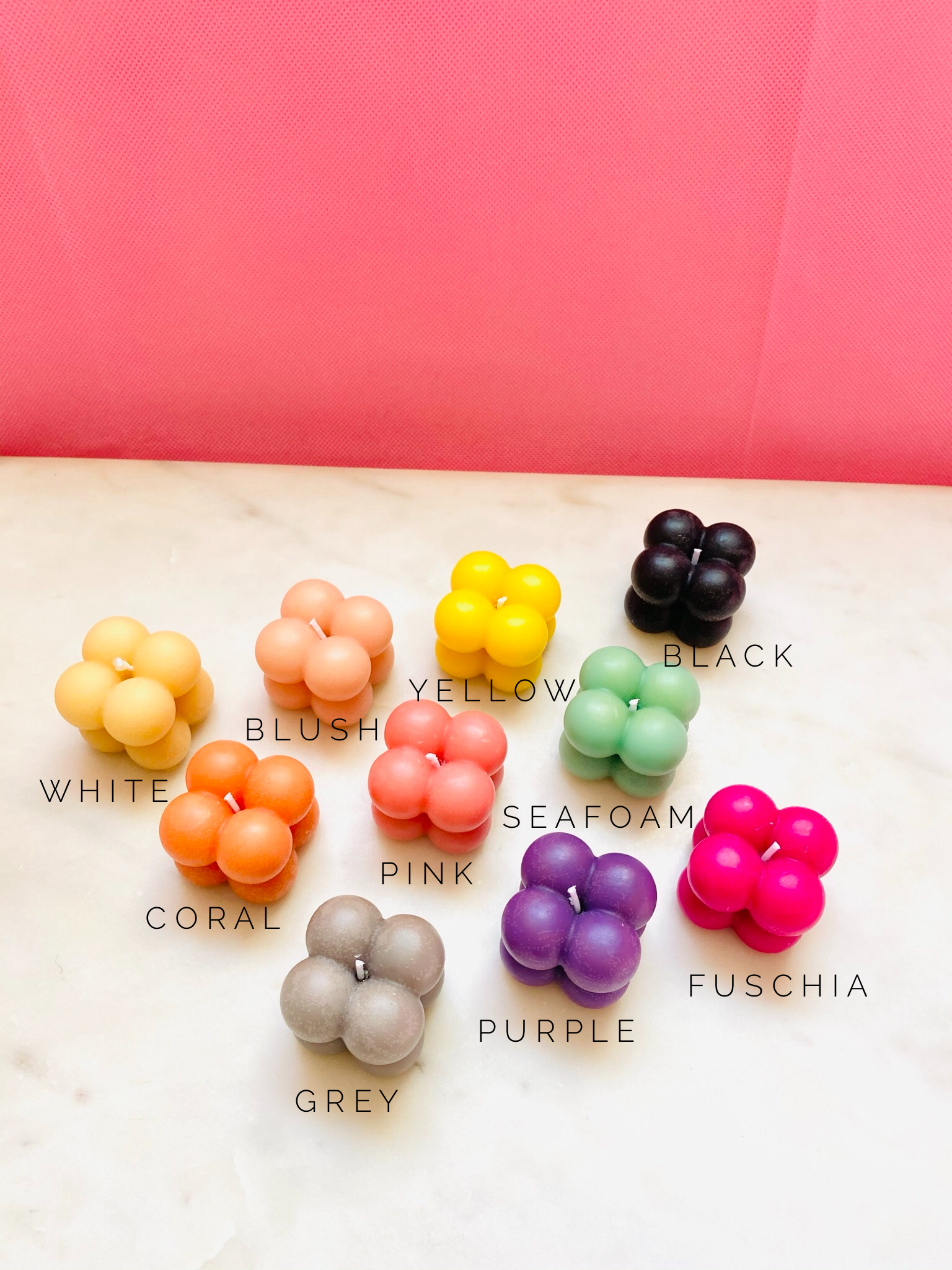 Maple + Love - Vente Bougies originales - Bougies en cire d'abeille aux formes géométriques colorées11