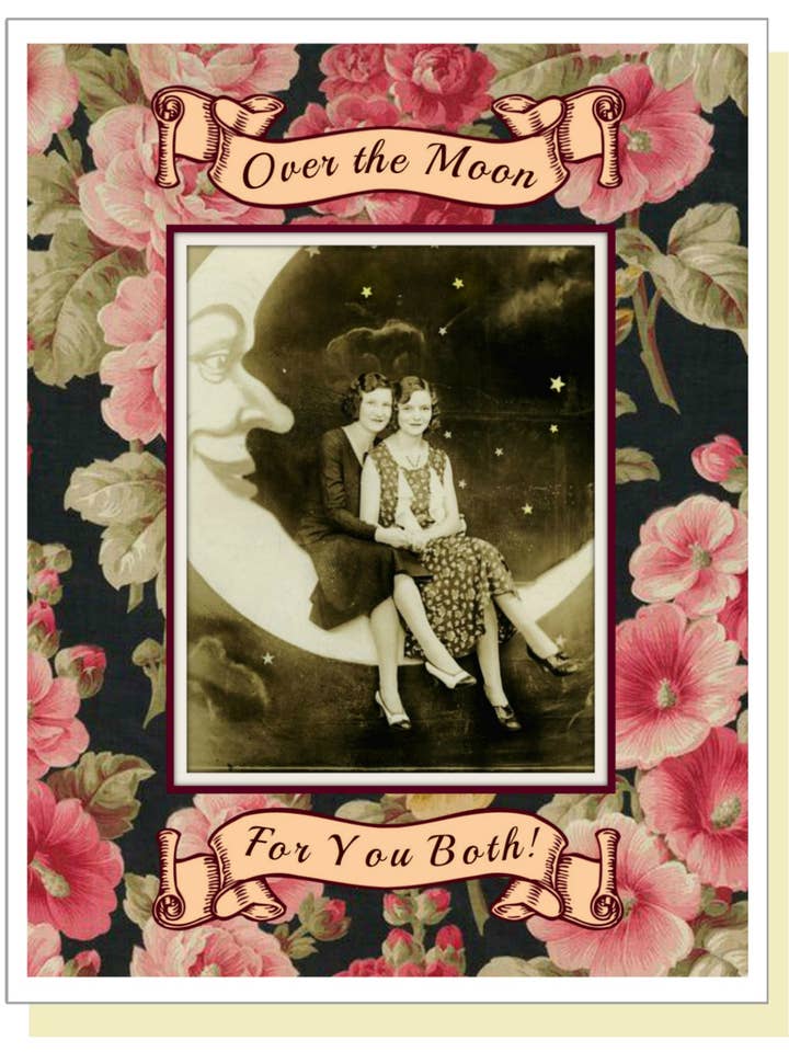 Over The Moon - Love Card for wholesale by Ümlaut Brooklyn