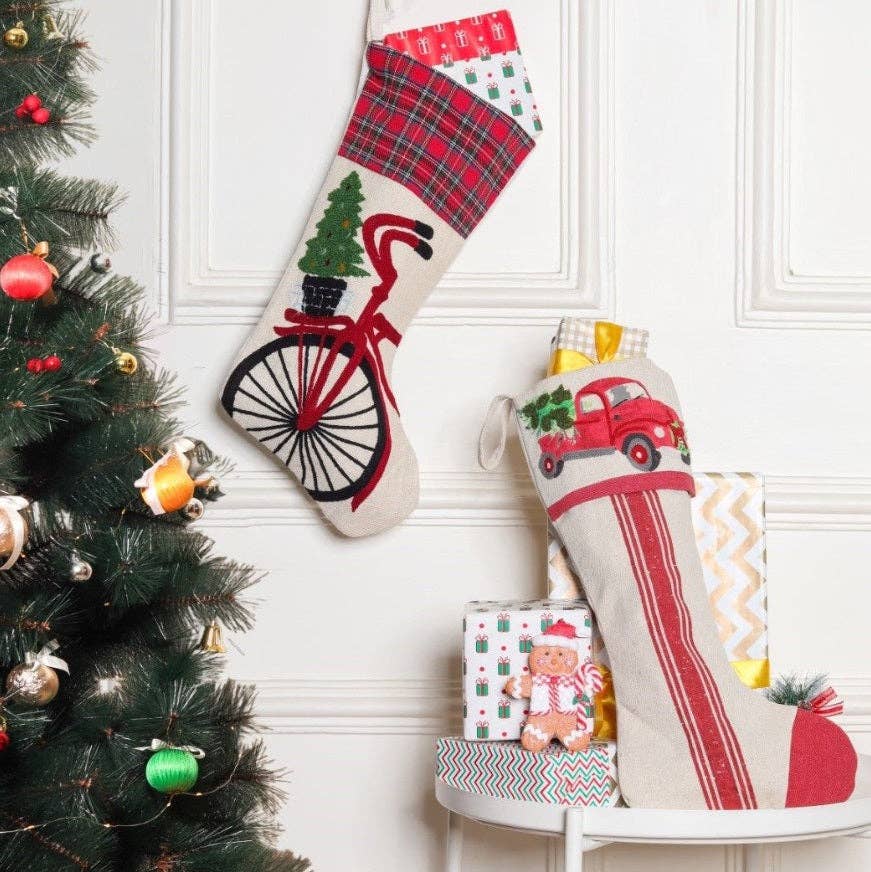 Casa Amarosa – Meias de época festiva por atacado – Meias de Natal Vintage 38 cm (Conjunto de 2)1