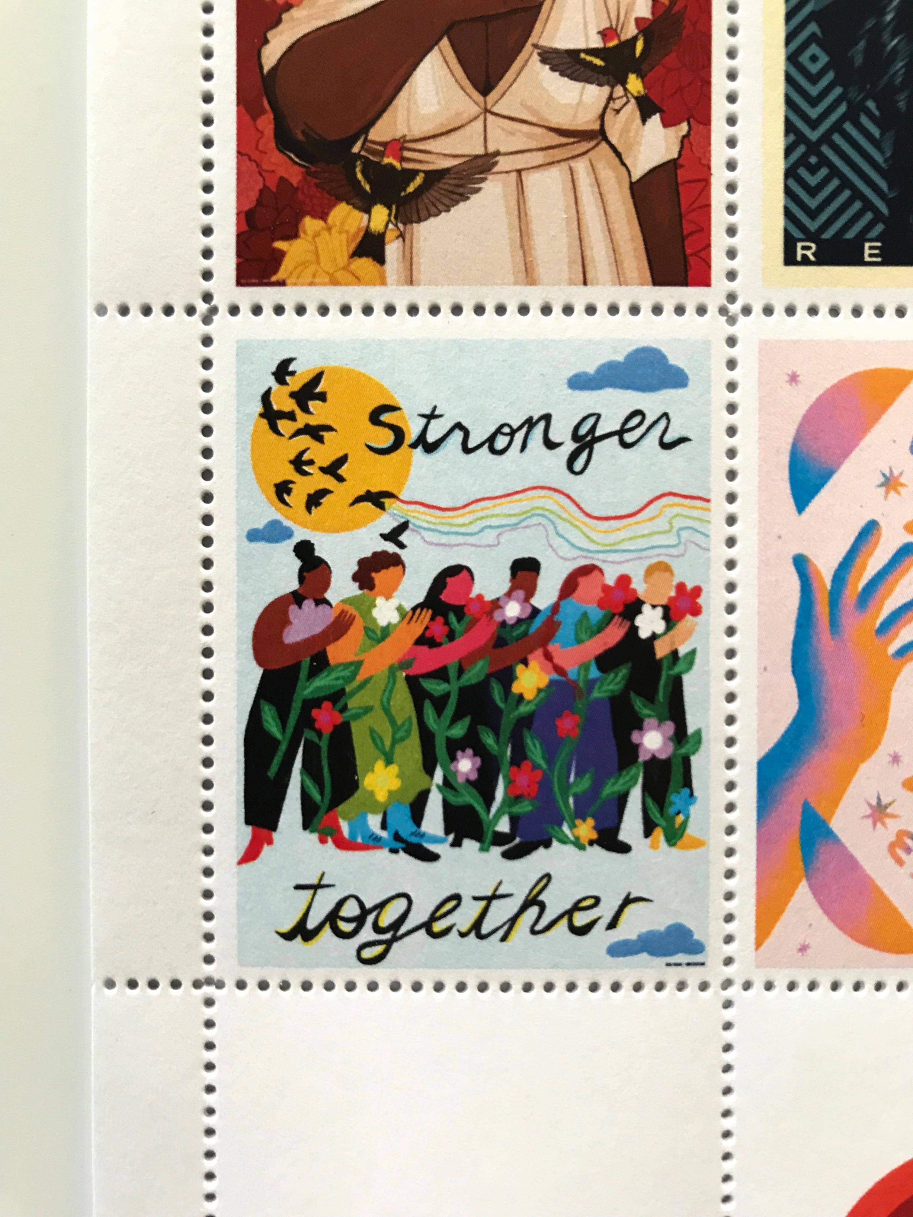 The Portland Stamp Company - Wholesale Rubber/Decorative Stamp - Amplifier Foundation AR Lick & Stick Benefit Stamps4