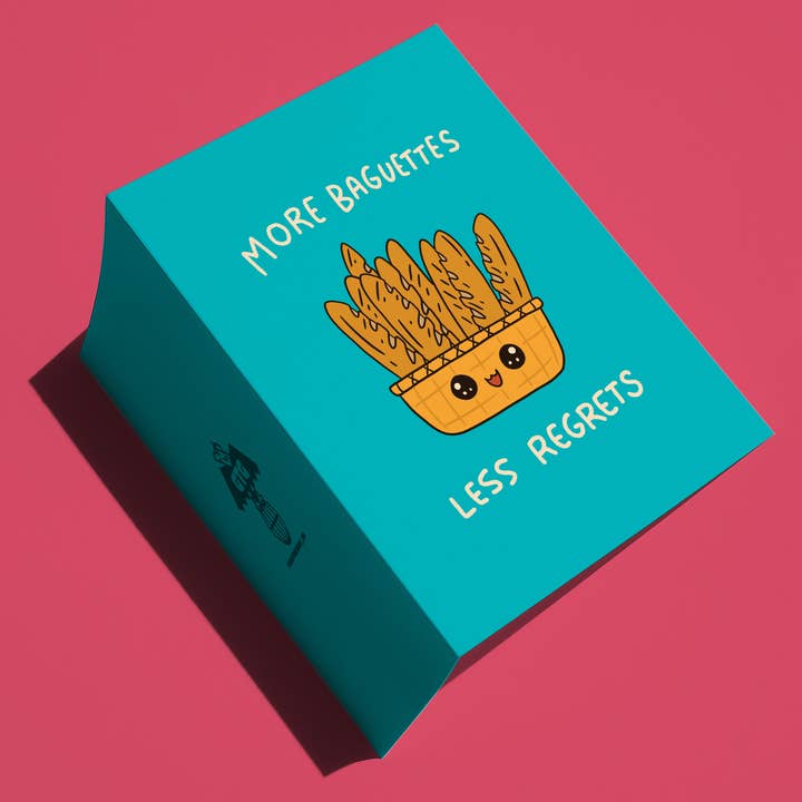 Good Time Goods - Wholesale Humor - "More Baguettes Less Regrets" Greeting Card0