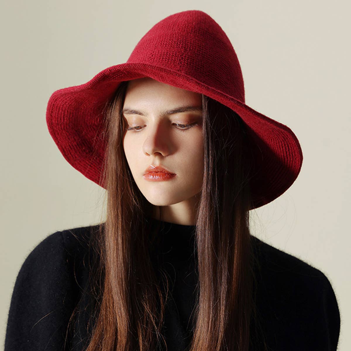 ACCITY - Wholesale Cloche Hat - Women's - Halloween Pointed Witch Hat, Knit & Foldable_CWAH061711