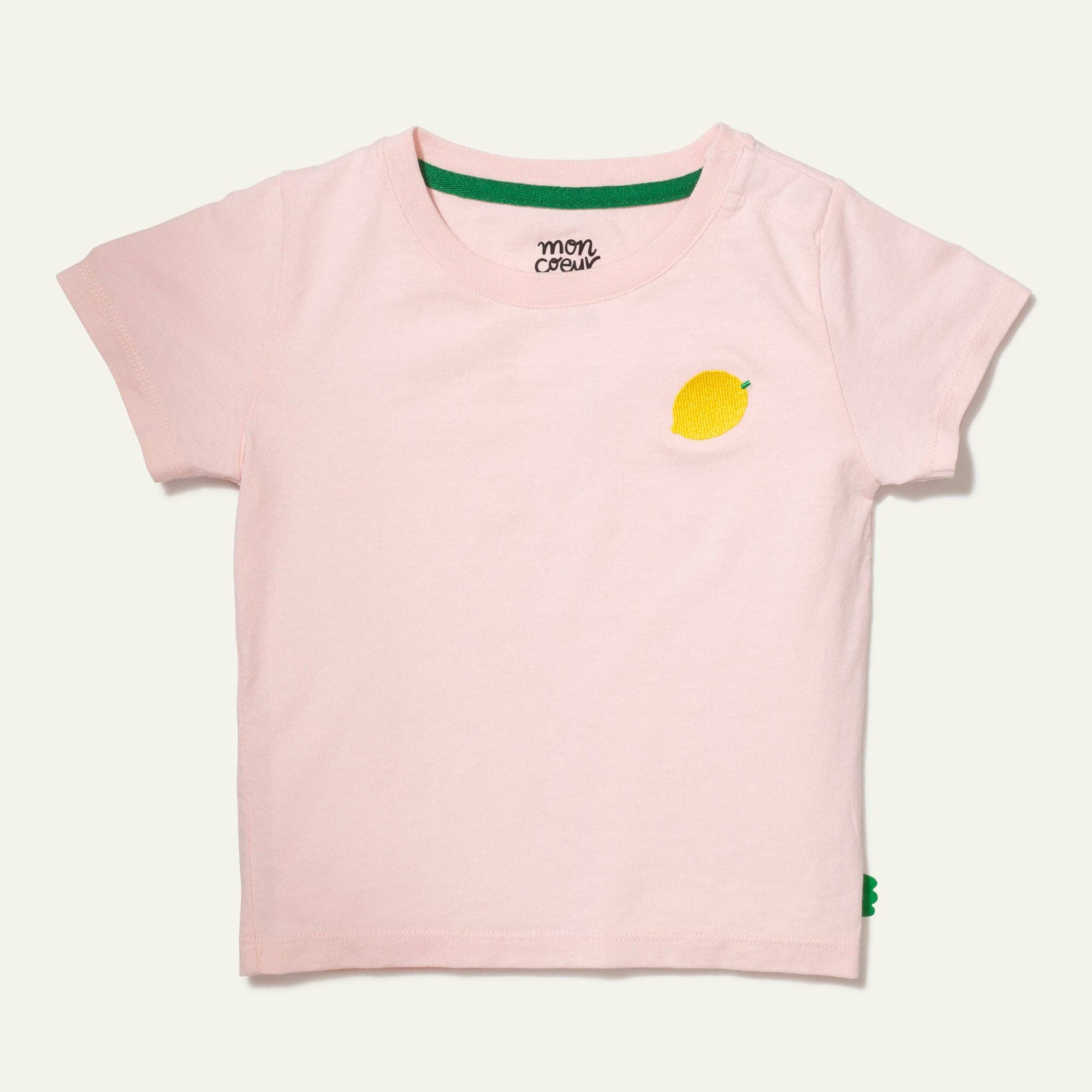 ◆2000Archives◆ DESIRE BABY TEE LEMON 2A25D2TS13YE Wholesale Recycled Cotton Lemon Baby T-Shirt for your store