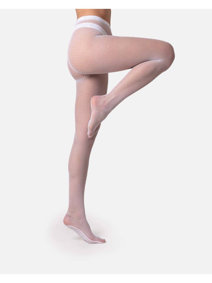 REMOVED BRAND – Großhandel Strumpfhose – Damen – The Drama | Netzstrumpfhose Weiß3