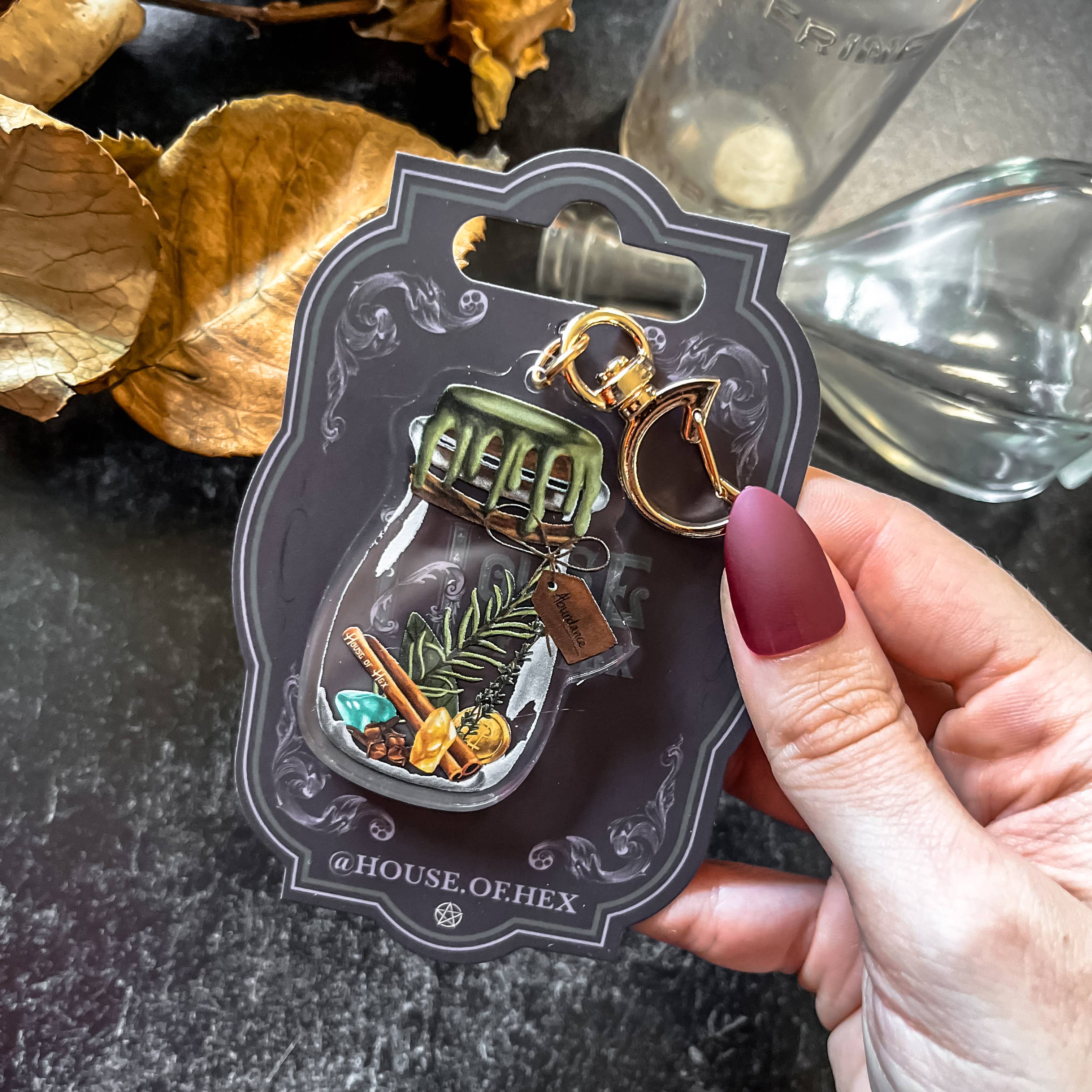 House of Hex - Wholesale Keychain - Women's - Abundance Keychain | Accessories | Witchy | Double-side1