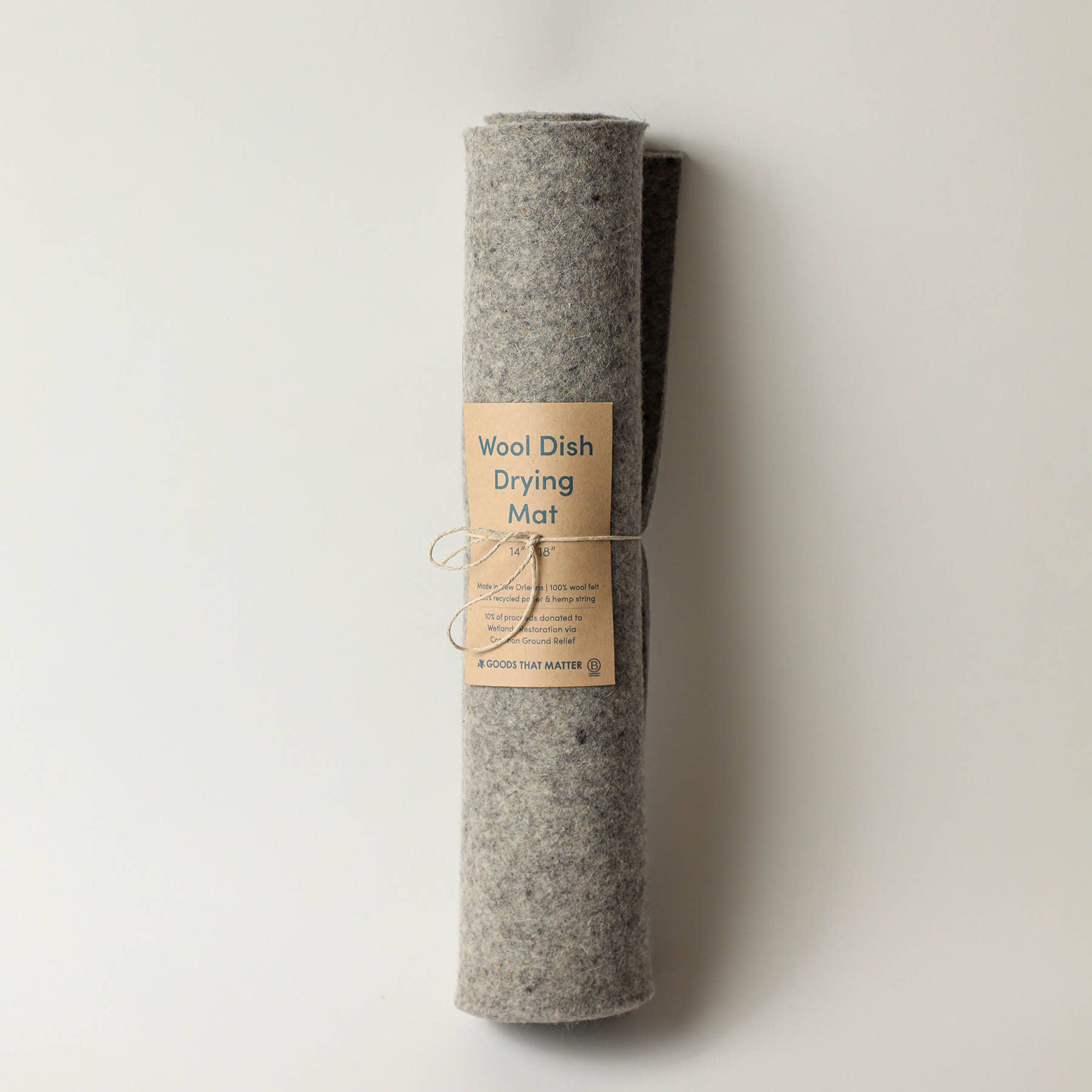 Goods That Matter - Wholesale Dish Drying Mat/Rack - Wool Eco Dish Drying Mat - Gives to Wetland Restoration6