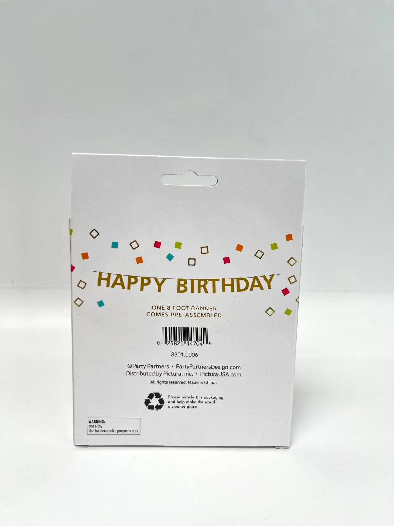 Party Partners - Wholesale Party Sign/Banner - Gold Happy Birthday Banner3