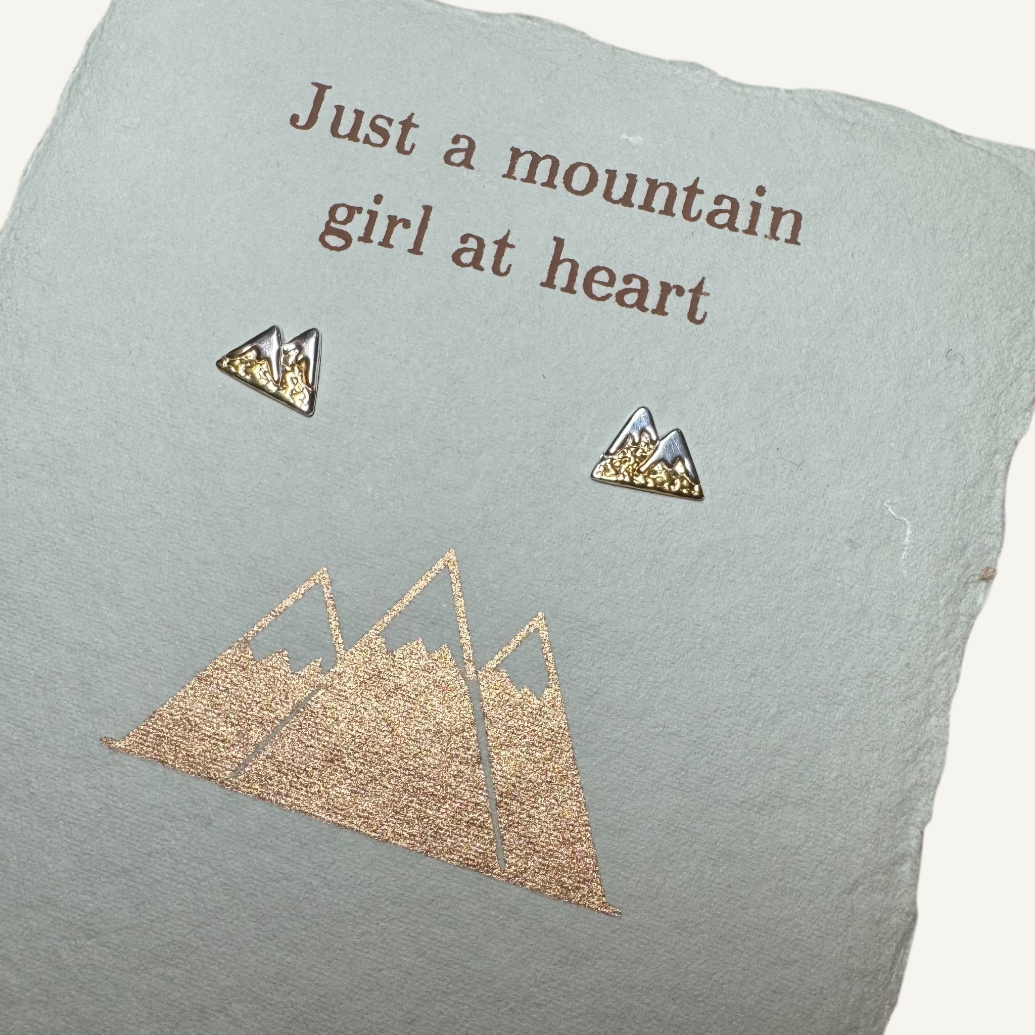 Silver Sparrow Jewelry - Wholesale Stud/Post Earrings - Sterling silver gold mountain stud earrings1