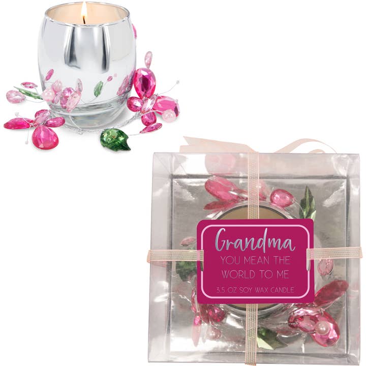 Duftkerze Grandma Pink Butterfly, 3,5 oz, 100% Sojawachs für den Großhandel von Pavilion