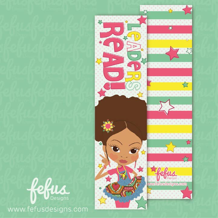 Yasmin - Girls Leaders Read - Signets multiculturels pour enfants pour la vente par Fefus Designs