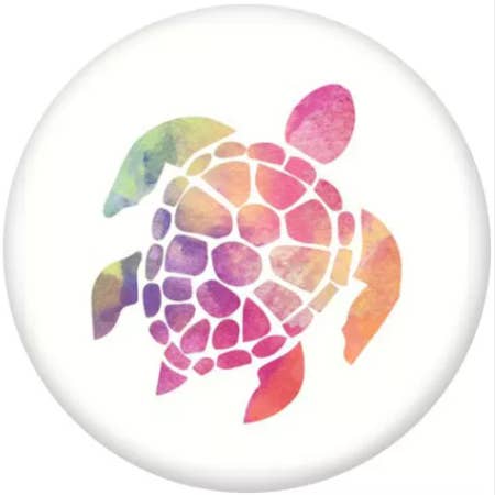 Snap - Cupola in vetro - Tartaruga - Colorata - Snap - Smaltata per la vendita all'ingrosso da parte di Say It in A Snap Jewelry