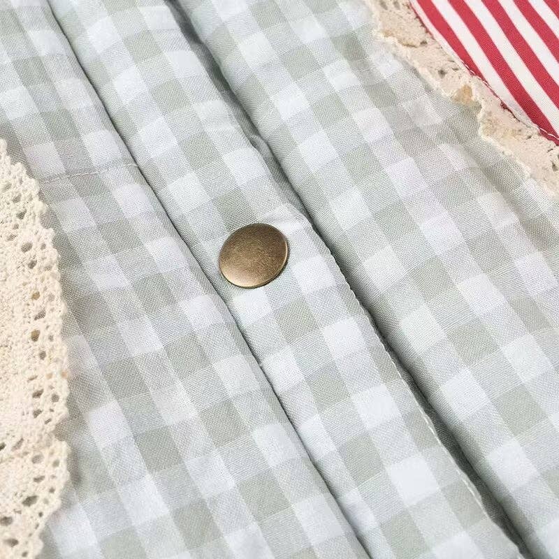 safistyle - Wholesale Jacket - Women's - Gingham Jacket with Heart Patch Details2