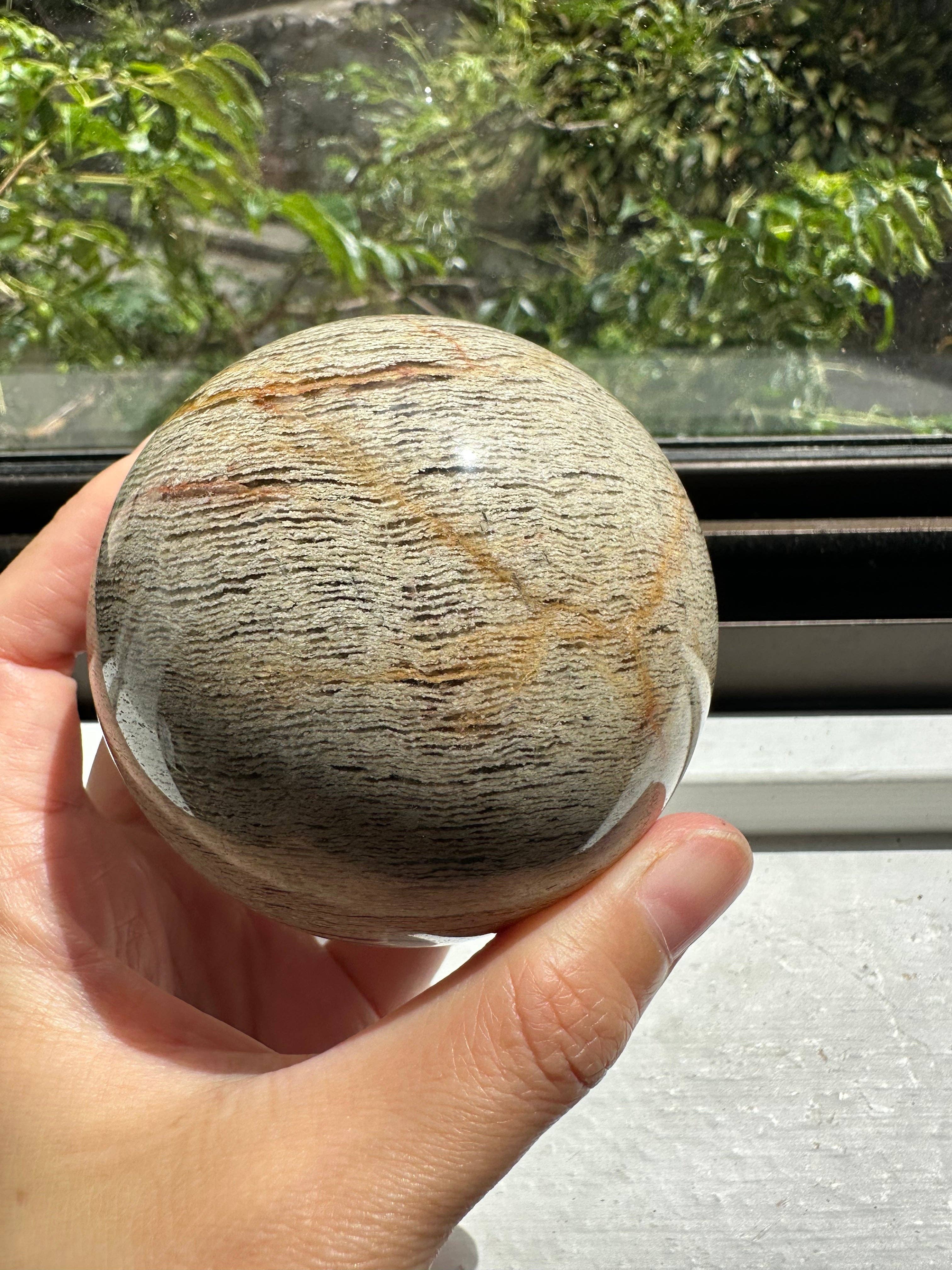 Moon Rituals - Wholesale Spiritual stone/crystal - Enchanting Garden Quartz Sphere | Natural Lodolite Crystal Ball | Healing Meditation Gemstone, Christmas Crystal Gift #33