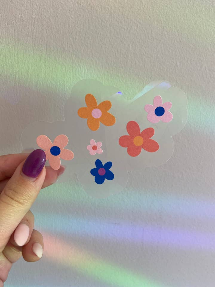 Daisies Rainbow Maker Sticker, Zonnevanger voor wholesale door Alex Daley Designs