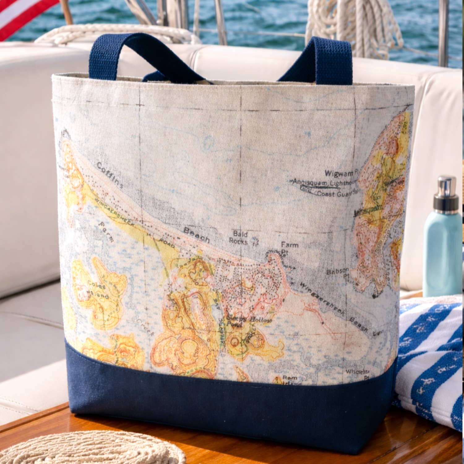 Not for Navigation - Wholesale Tote Bag - Unisex - Coastal Boat Bag – Personalized Nautical Chart & Map Tote