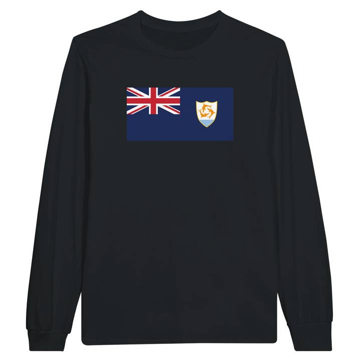 Pixelforma - Wholesale T-Shirt (Graphic) - Unisex - Anguilla Flag Long Sleeve T-Shirt