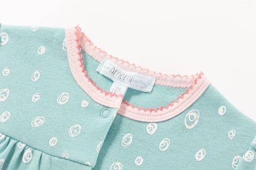 Green Girl's Footed Pajamas for wholesale on Faire7