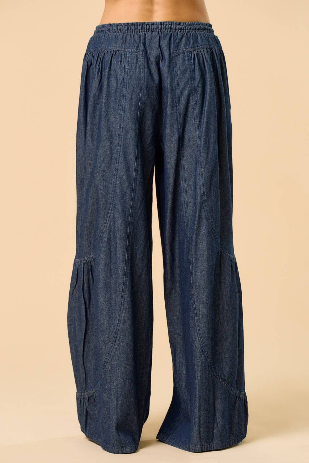 Lalavon - Wholesale Jeans - Women's - ILP5919 Ruffle Detailed Wide Denim Pants8