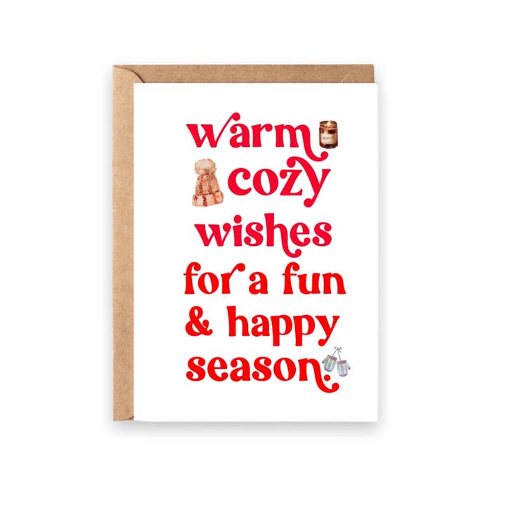 Card & Story - Wholesale Season's Greetings Card - Warm and Cozy Wishes Card1