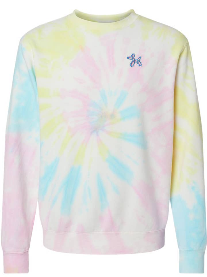 Sweatshirt à col rond original BLLN pour chien - Tie Dye pour la vente par Blln&Co