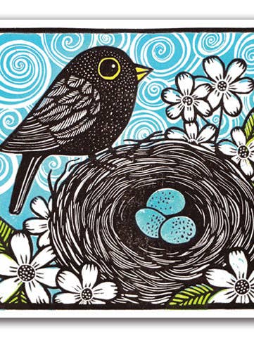 IGC307 Melro com Ovos - Kat Lendacka por atacado de Cardiau Nico Cards