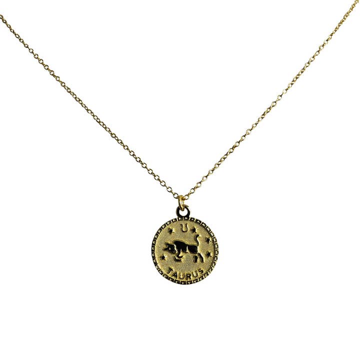 Modern Opus – wholesale Pendant/charm necklace – Zodiac Sign Gold Plated Sterling Silver Necklace2