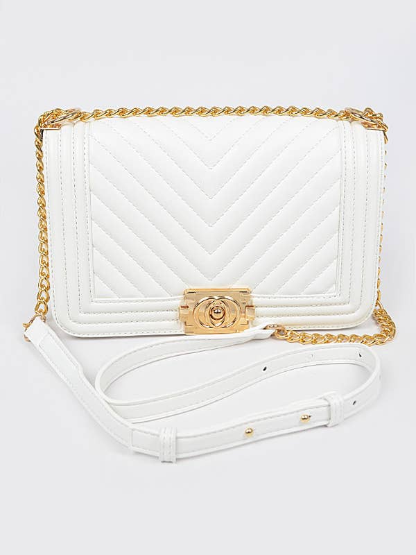 Quilted Chain Shoulder Bag for wholesale by Shop Neighbors