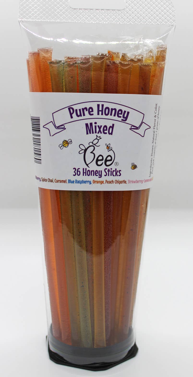 Queen Bee Gardens - Wholesale Honey - Mixed (8 Flavors) Honey Sticks - 36 ct1