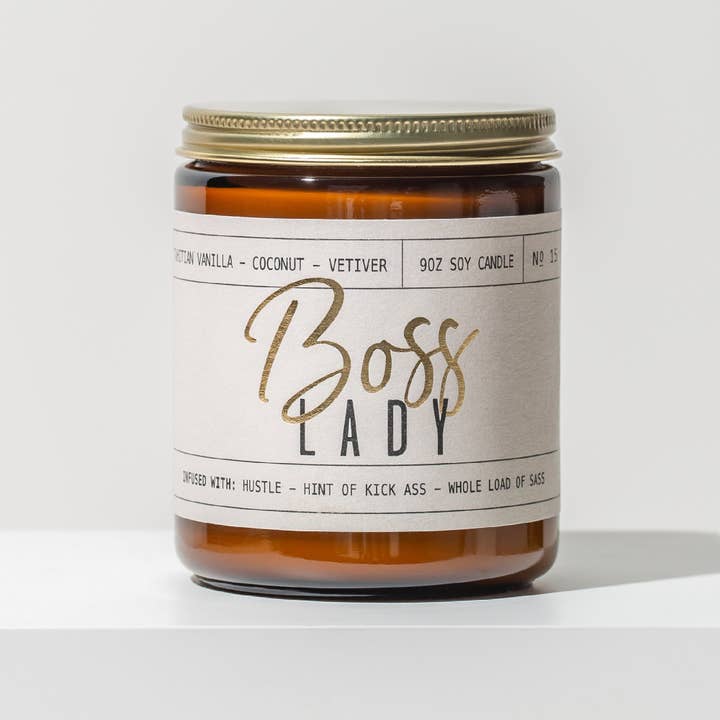 Boss Lady Soy Candle for wholesale by Soy and Sass
