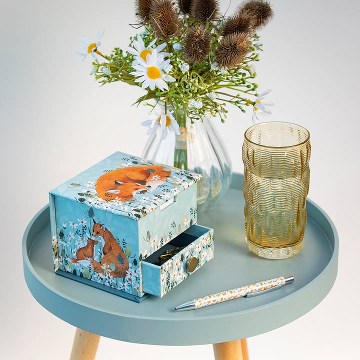 The Gifted Stationery Company - Wholesale Desk organiser - Memo Cube - Foxy Tales2