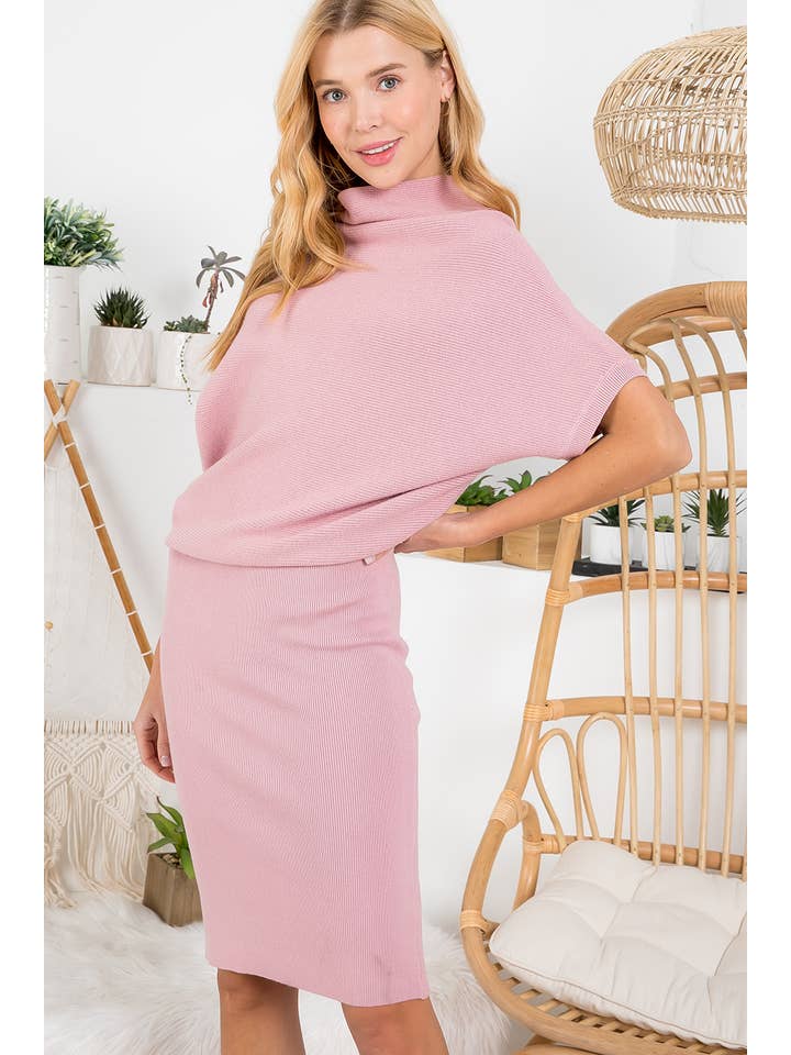 Bluivy - Wholesale Dress - Women's - SLOUCH NECK DOLMAN MIDI DRESS5