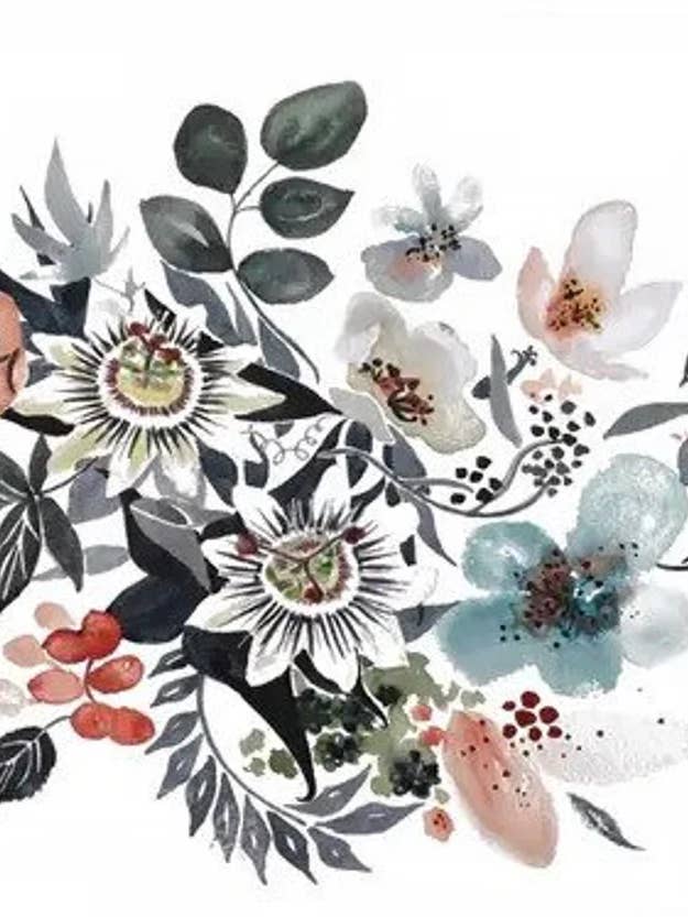 Passion Flowers, Wild, Floral, Nature, carte d'anniversaire pour elle pour la vente par CherieChenArts