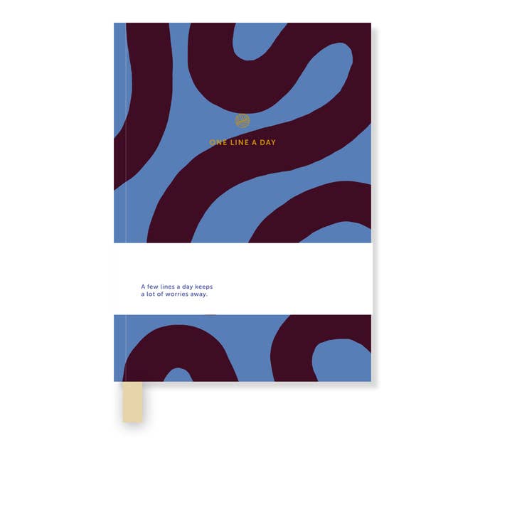 One Line a Day Flow - Blue Brown for wholesale by A-Journal Stationery