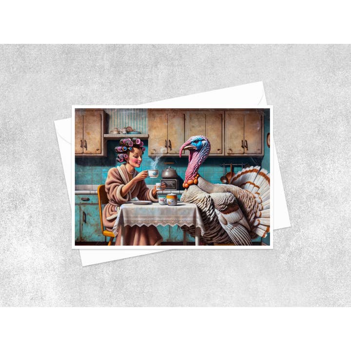 Salty Alyce – Großhandel Thanksgiving-Karten –   Gobble and Gossip Blankokarte 63RD 0