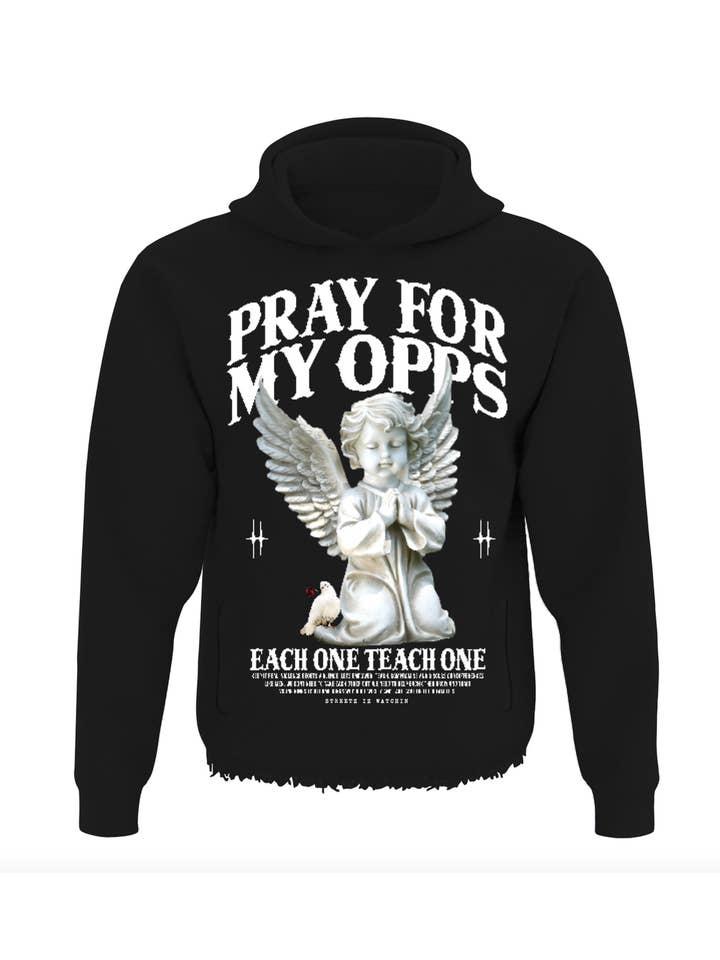 Streetz iz Watchin - Wholesale Hoodie - Men's - Crop Pray for My Opps Hoodie