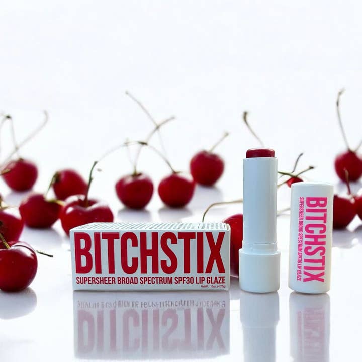 BITCHSTIX - Wholesale Lip Balm - SUPERSHEER LIP GLAZE Wild Cherry - SPF30 Broad Spectrum0