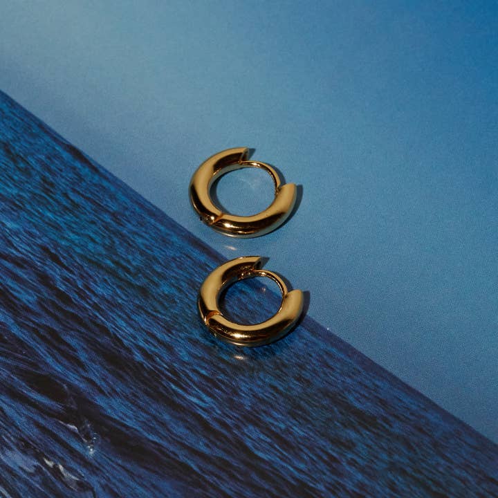 Luv AJ - Wholesale Huggie Earrings - Plain Amalfi Huggies- Gold