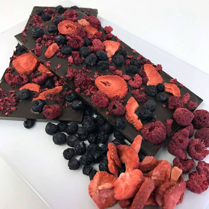 Berrylicious Chocolate Bar for wholesale by Decadence Chocolates Inc