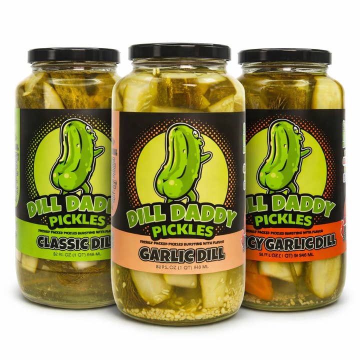 Variety Pack - Pickle Spears (32 oz) for wholesale by Dill Daddy Pickles