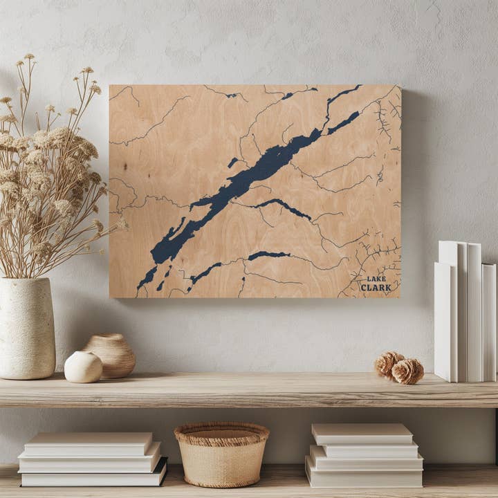 Mapa Personalizado do Lago Clark, Alasca por atacado de Benoit's Design Co.