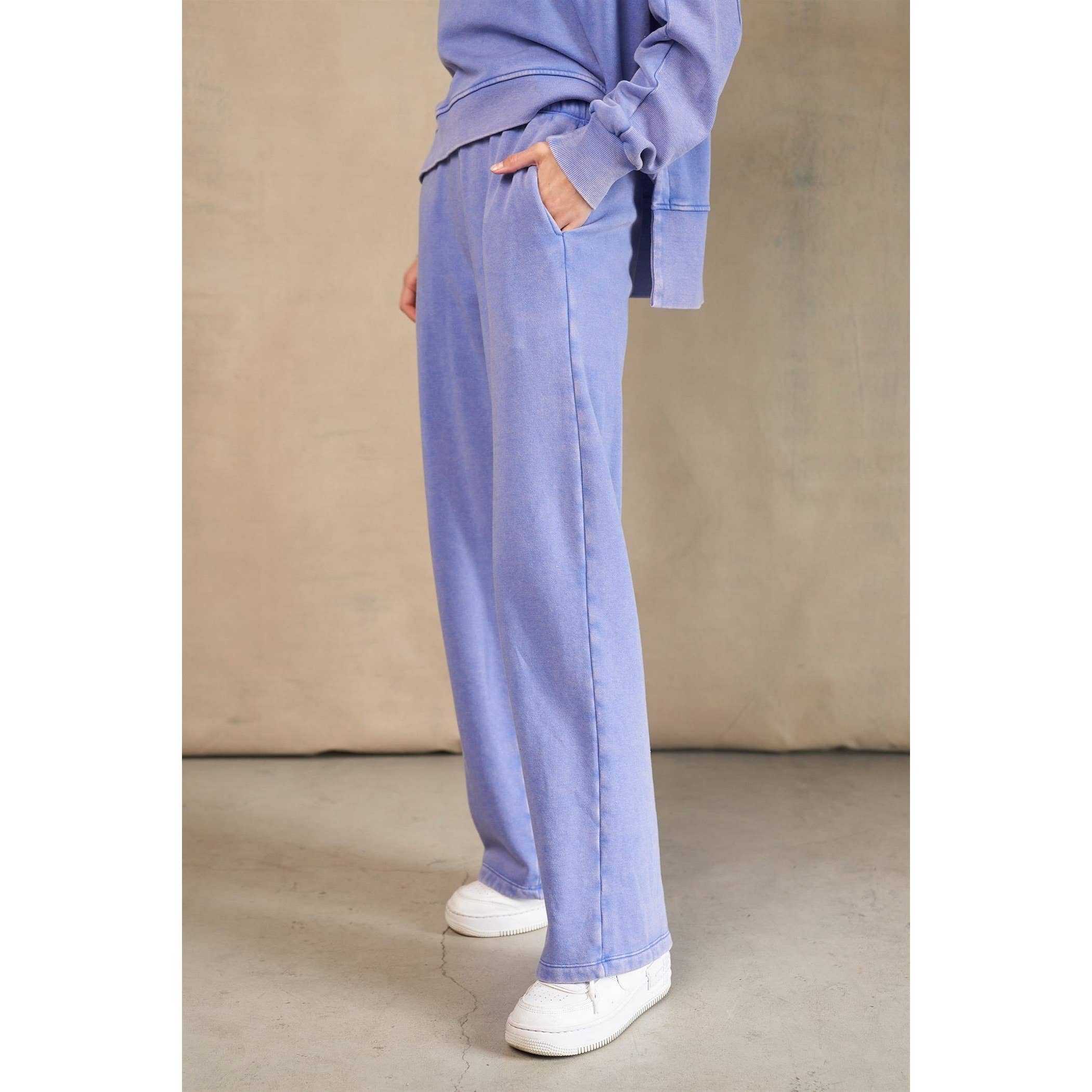 lalamia - Vente Pantalon d'intérieur/de jogging – femme - Pantalon de survêtement en polaire à large ouverture17