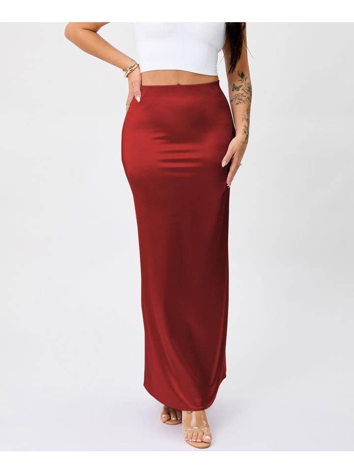 Rosa Clothing - Wholesale Skirt - Women's - Elegant long fishtail satin skirt