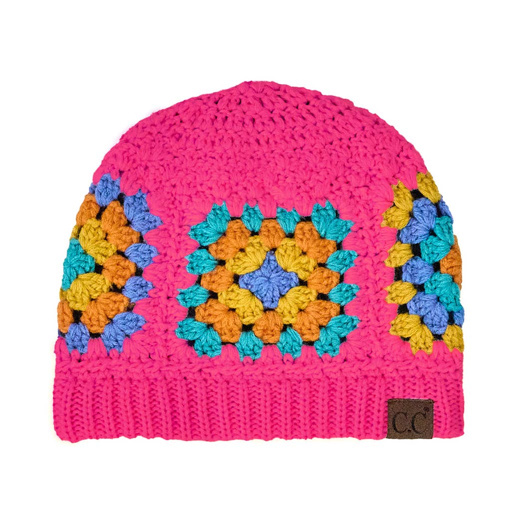 Fashion City - Wholesale Beanie - Women's - Multi-Colored Crocheted Beanie9