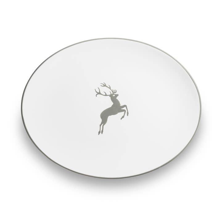 Gray Deer, Oval Platter (33x26cm) for wholesale by Gmundner Keramik Handels GmbH