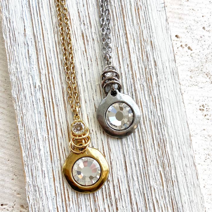 VB&CO Designs Handmade Jewelry - Wholesale Pendant/Charm Necklace - Swarovski Crystal necklace, bridal, boutique, salon,gold