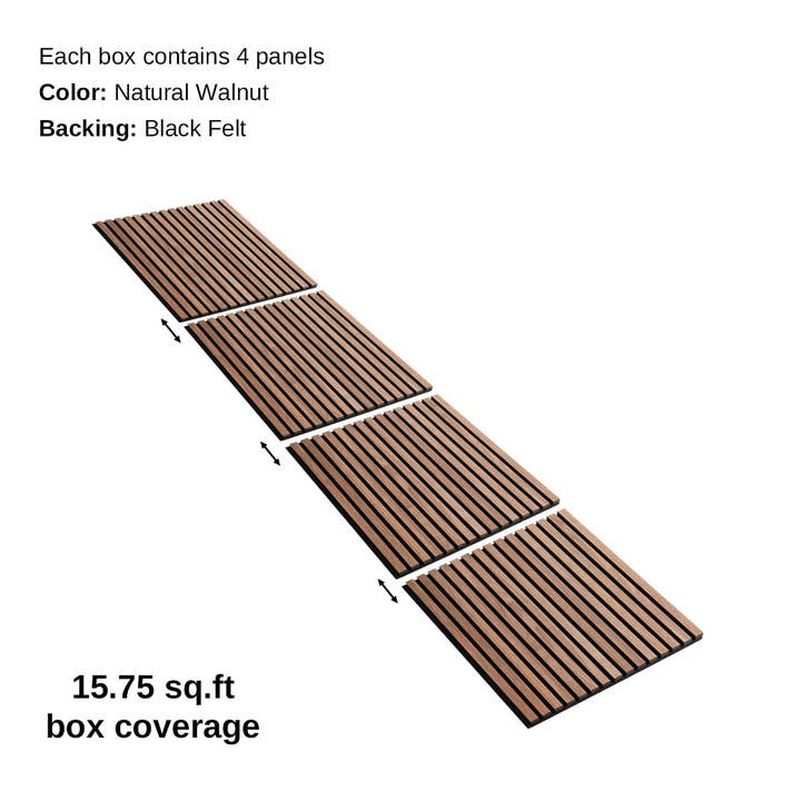 Luxury American Walnut Acoustic Slat Wood Wall Tiles for wholesale on Faire
