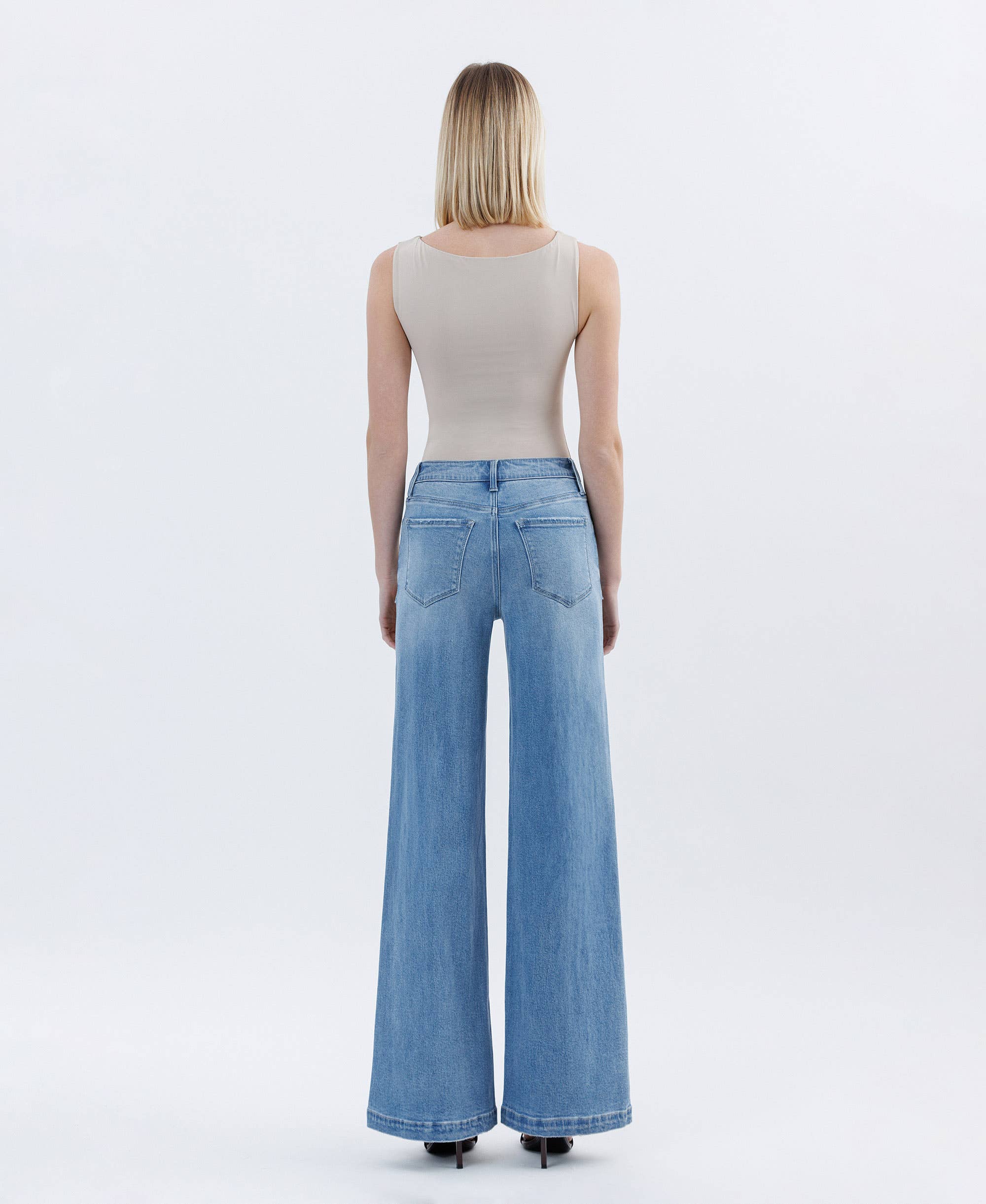HOLLY HIGH RISE FULL LENGTH EXTREME WIDE LEG JEANS LV1702 for wholesale on Faire5