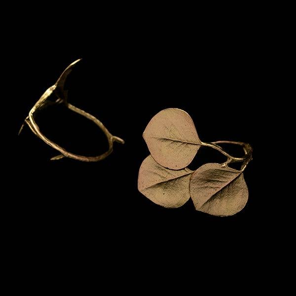 Michael Michaud Table Art - Wholesale Napkin Ring - Round Leaf Eucalyptus Napkin Rings - Set of 4