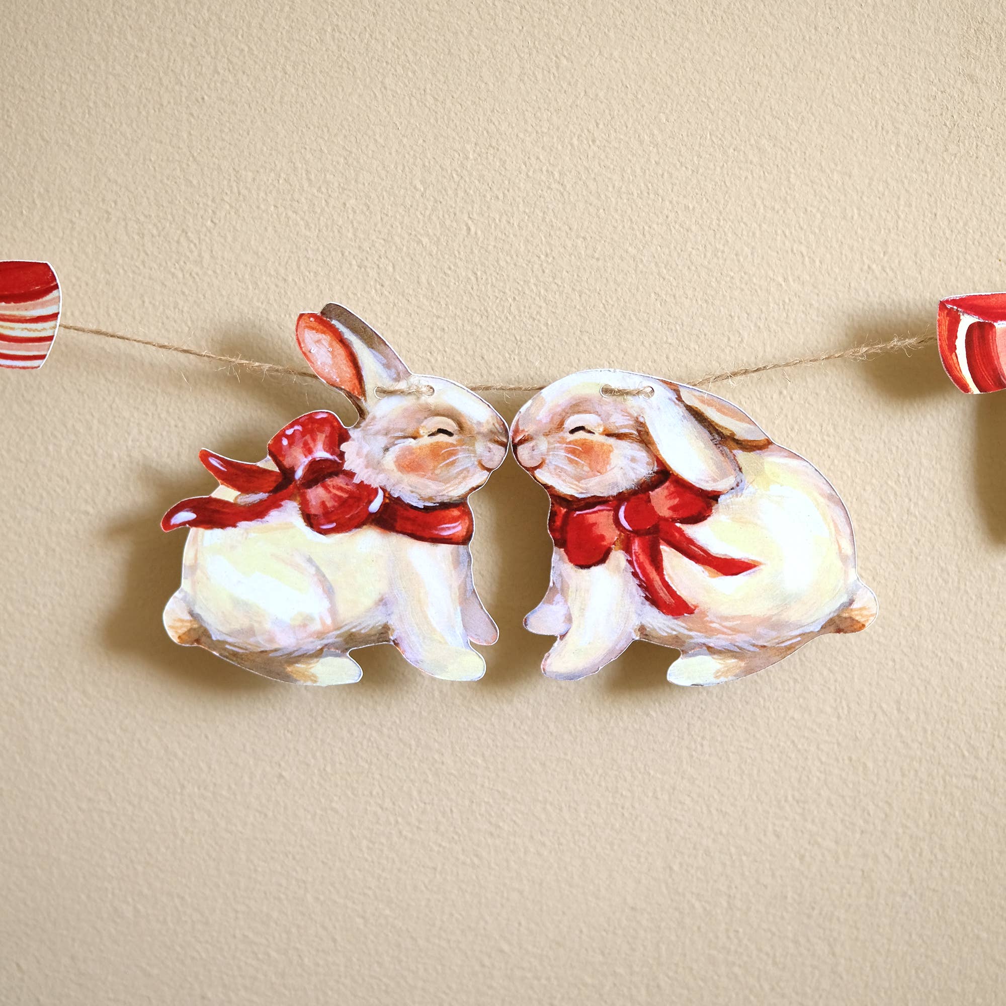 Doro Marcello - Wholesale Bunting/Garland - Rabbits Paper Garland | Christmas and Valentine's Day Decor4
