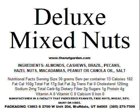 The Nut Garden, Sweetables, Utah Truffles - Wholesale Nuts - Deluxe Nuts, Roasted and Salted (12 oz)1